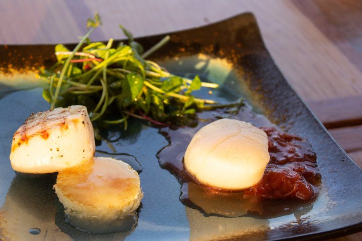 a plate of food on a table