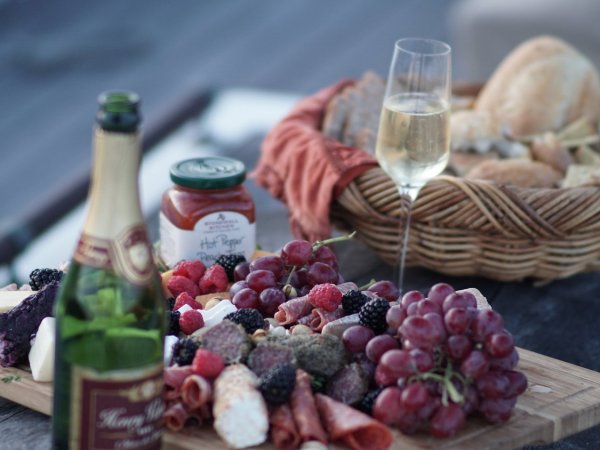 a close up of food on a table