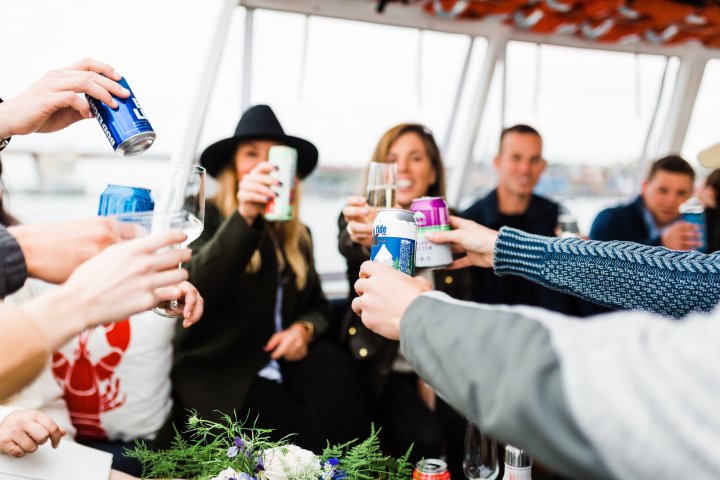 a group of people around each other