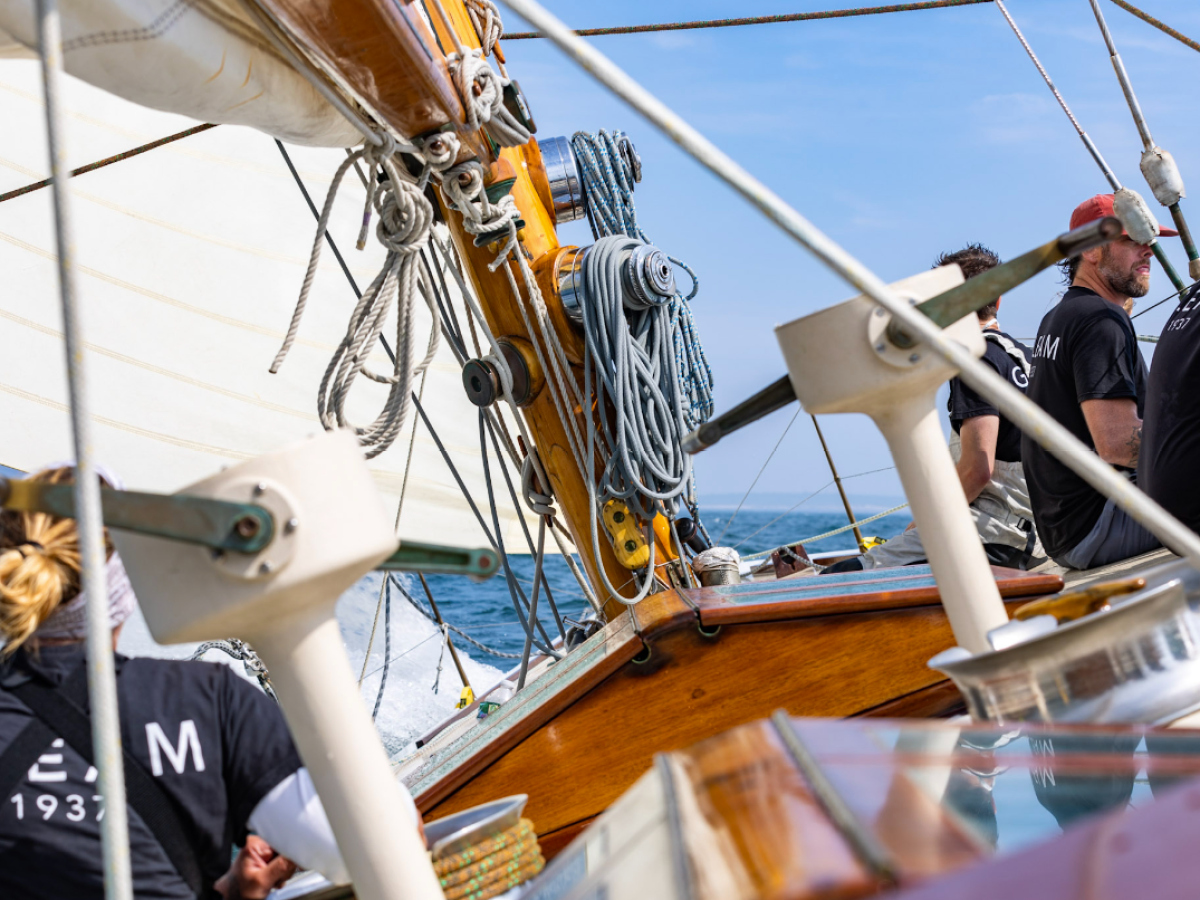a group of people on a boat