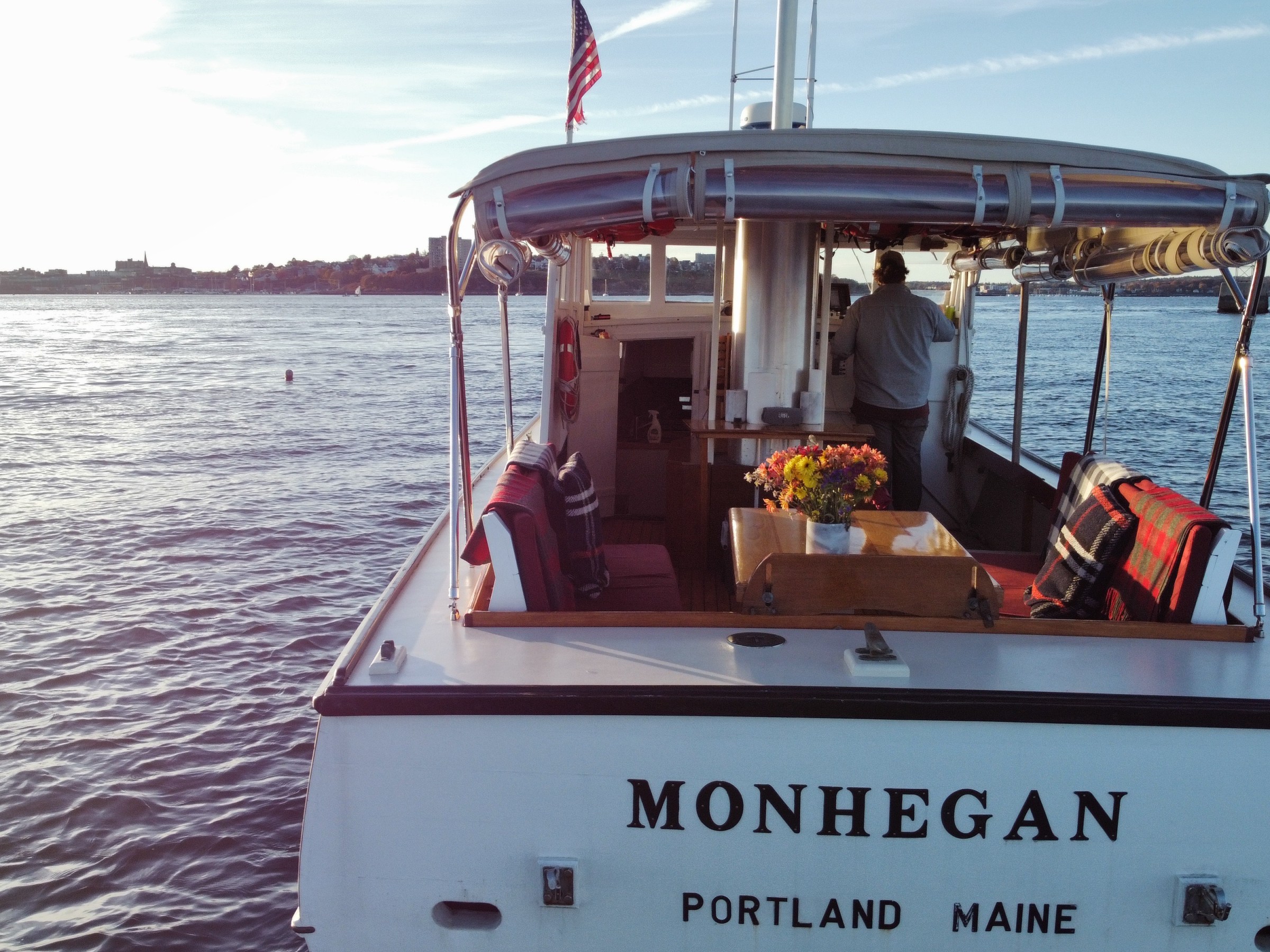 a small boat in a body of water