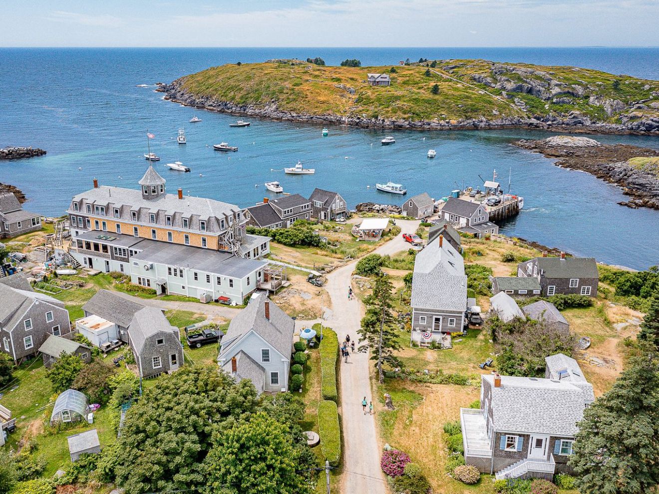 a group of people in a large body of water